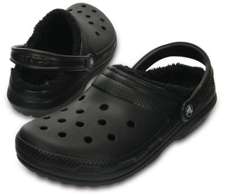 Crocs Classic Lined Clog (mit innenfutter) schwarz Sandale Sandale/Hausschuhe